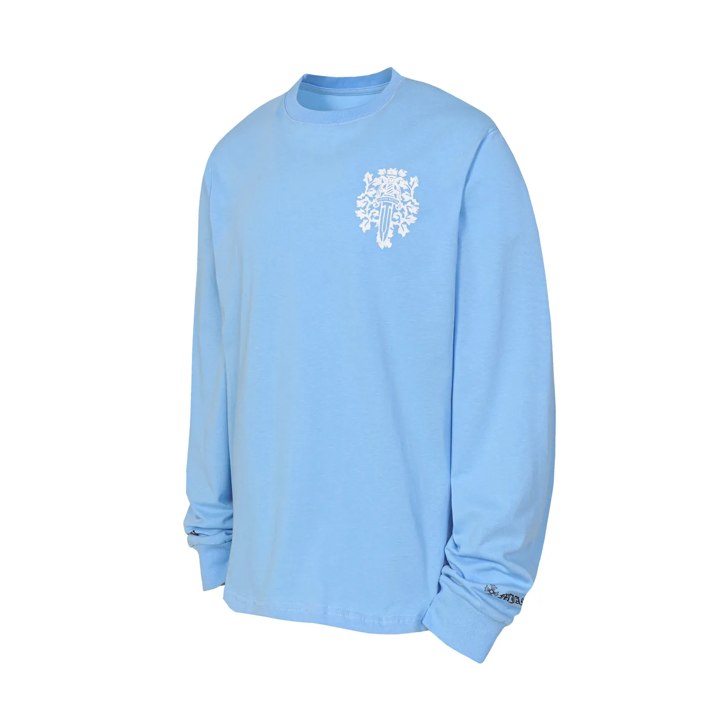 P160 Cross-border quantity model. If you pursue quality, please do not place an order. -Chrome Hearts/Chrome Heart Sanskrit Big Sword✝️Print popular long-sleeved T-shirt -High weight, high density and high quality. The wool is soft, delicate and skin-friendly. It feels soft and silky. It has excellent warmth and skin-friendly properties.